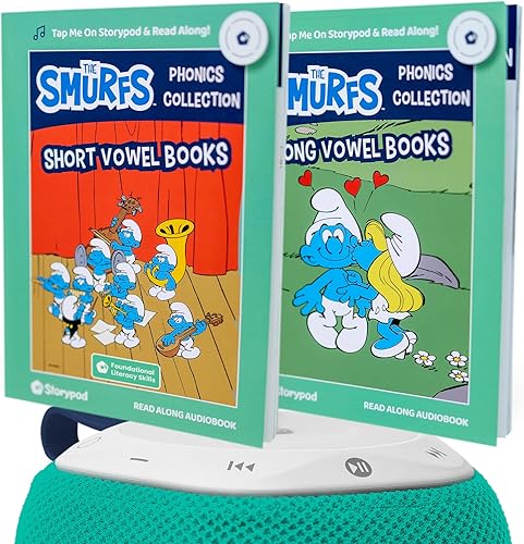 Miniatura 1 de Storypod Libros  The Smurf Phonics Collection vocales largas y cortas  Audiolibros de lectura para el sistema de aprendizaje de audio gratuito