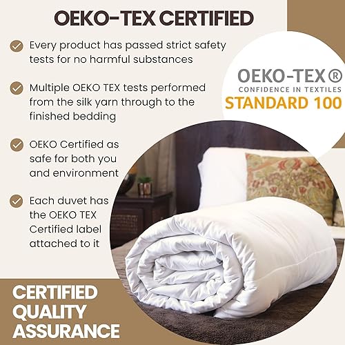 Miniatura 4 de Silk Bedding Direct. Relleno de edredón relleno de seda de morera de primera calidad. Felicidad primaveraotoño (9 Tog). Tamaño individual, 90 x 68