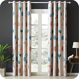 Topfinel Tende Termiche Isolanti Oscuranti Decorativi Tende Moderne Tenda Oscuranti Carino per Casa Finestra Soggiorno Camera da Letto Cameretta Bambini 140x160cm Albero 2 Pezzi …