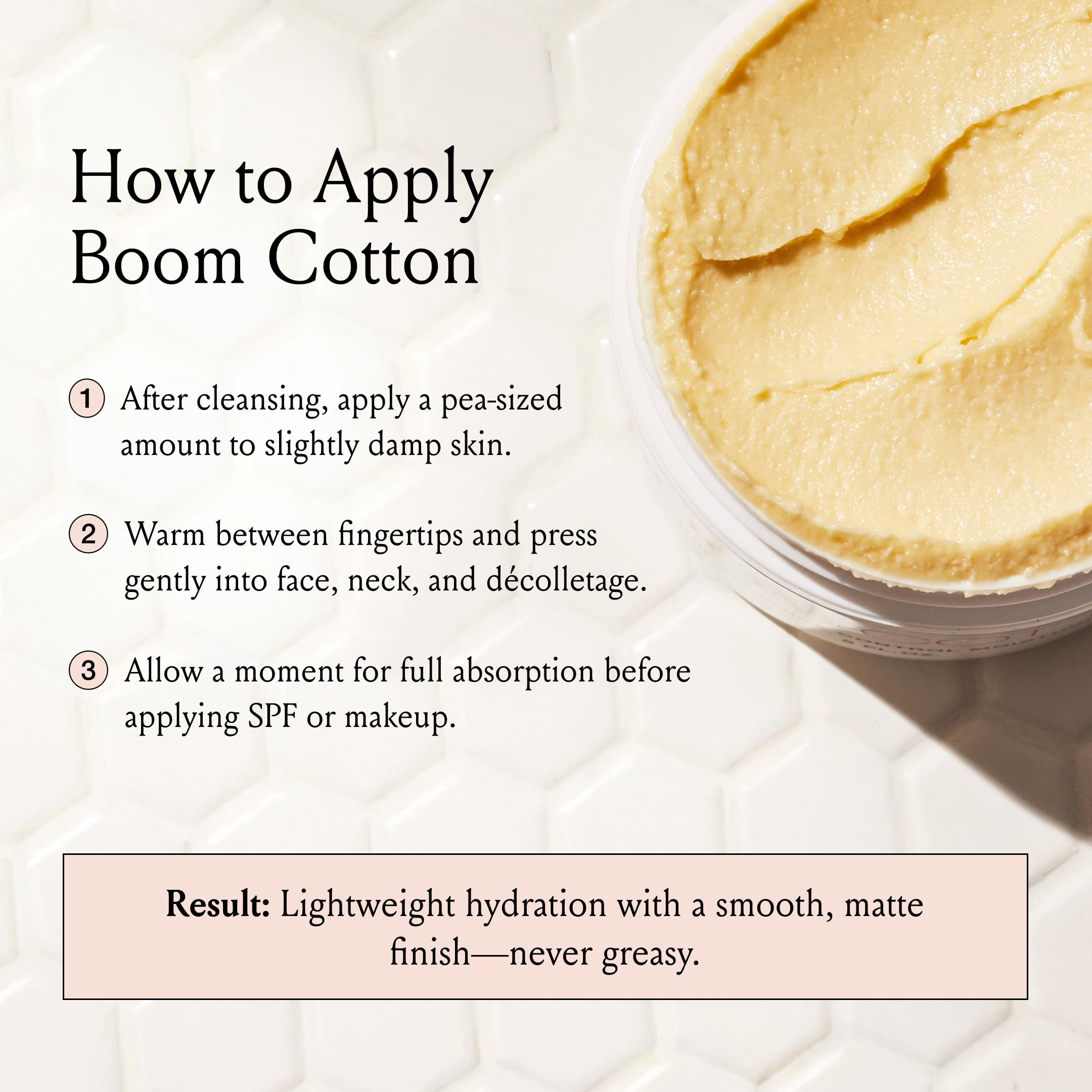 BOOM! by Cindy Joseph Boom Cotton- Shine Control Moisturizer- Organic, Cruelty-Free Natural All-Day Facial Moisturizer for Mature and Sensitive Skin, 2 oz
