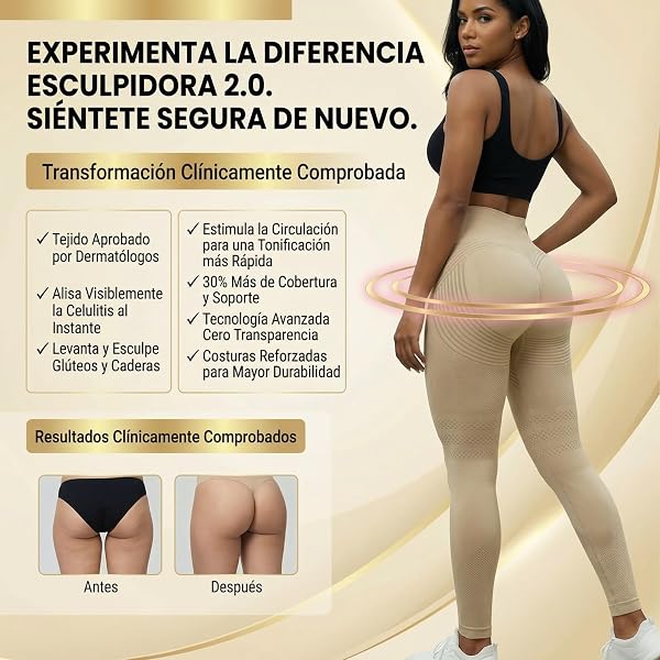 Genérico Cellumove Leggings 3D Anticelulítico Mujer, Cellumove Leggins Anticelulitis Compresión, Celulitis Push Up, Redefine Tu Silueta Sin Esfuerzo Pantalones - 5