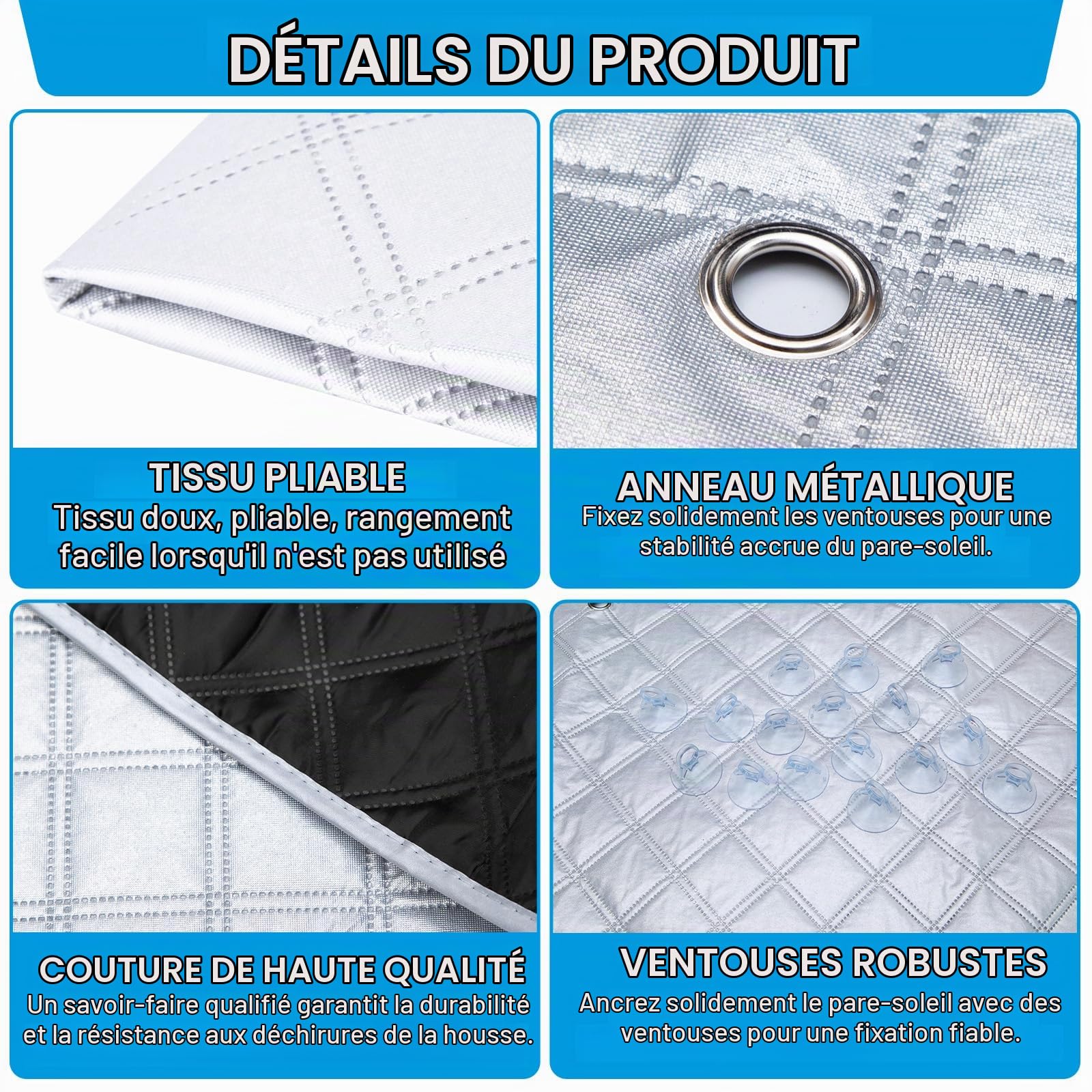 Pare-Soleil pour Fiat Ducato Pare-Soleil pour Pare-Brise de Camping Car