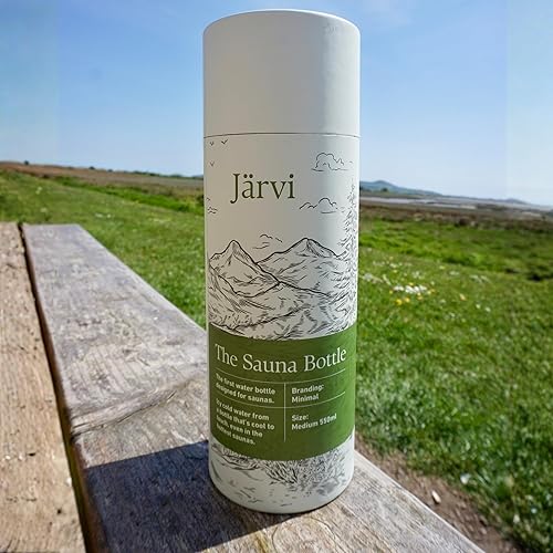 Miniatura 9 de Jarvi Botella de sauna con agua fría helada y fresca al tacto incluso en saunas calientes, capa exterior de corcho natural x neopreno, botella de