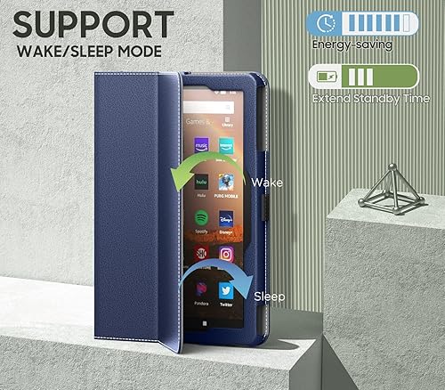 Miniatura 5 de MoKo - Funda compatible con la tablet Kindle Fire HD 8 y 8 Plus (10 generación, versión de 2020), funda de soporte plegable y diseño delgado con