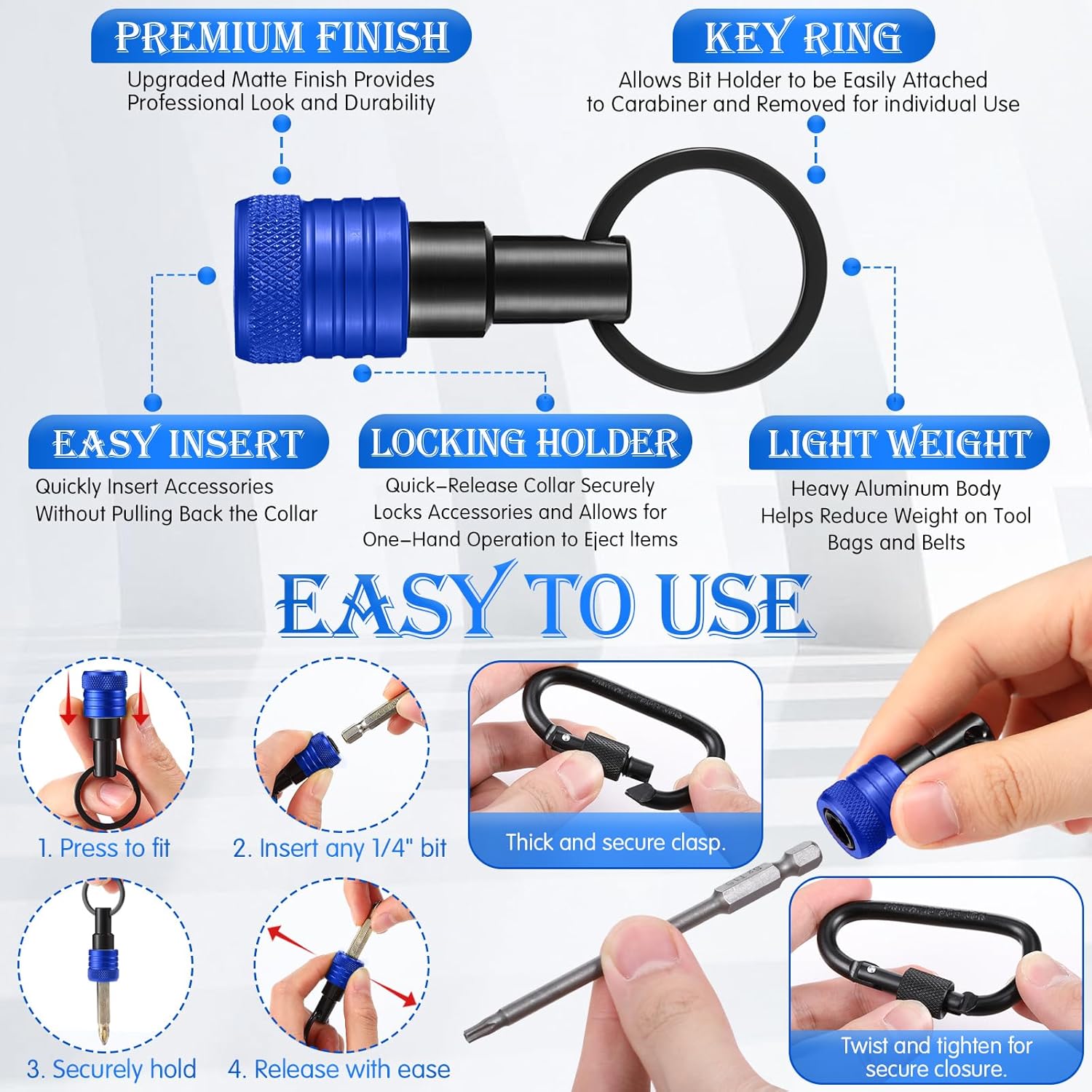 44 Pcs Upgraded Flexible Drill Bit Extension, Bit Holder Keychain, 1/4 3/8 1/2 Socket Hex Shank Quick Release Screwdriver 105 Degree Right Angle Driver for Drills Men Gifts (Multicolor)