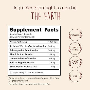 Joy-Filled Saffron Mood Support Supplement with 30 Mg Extract, Vegan, 30 Ct