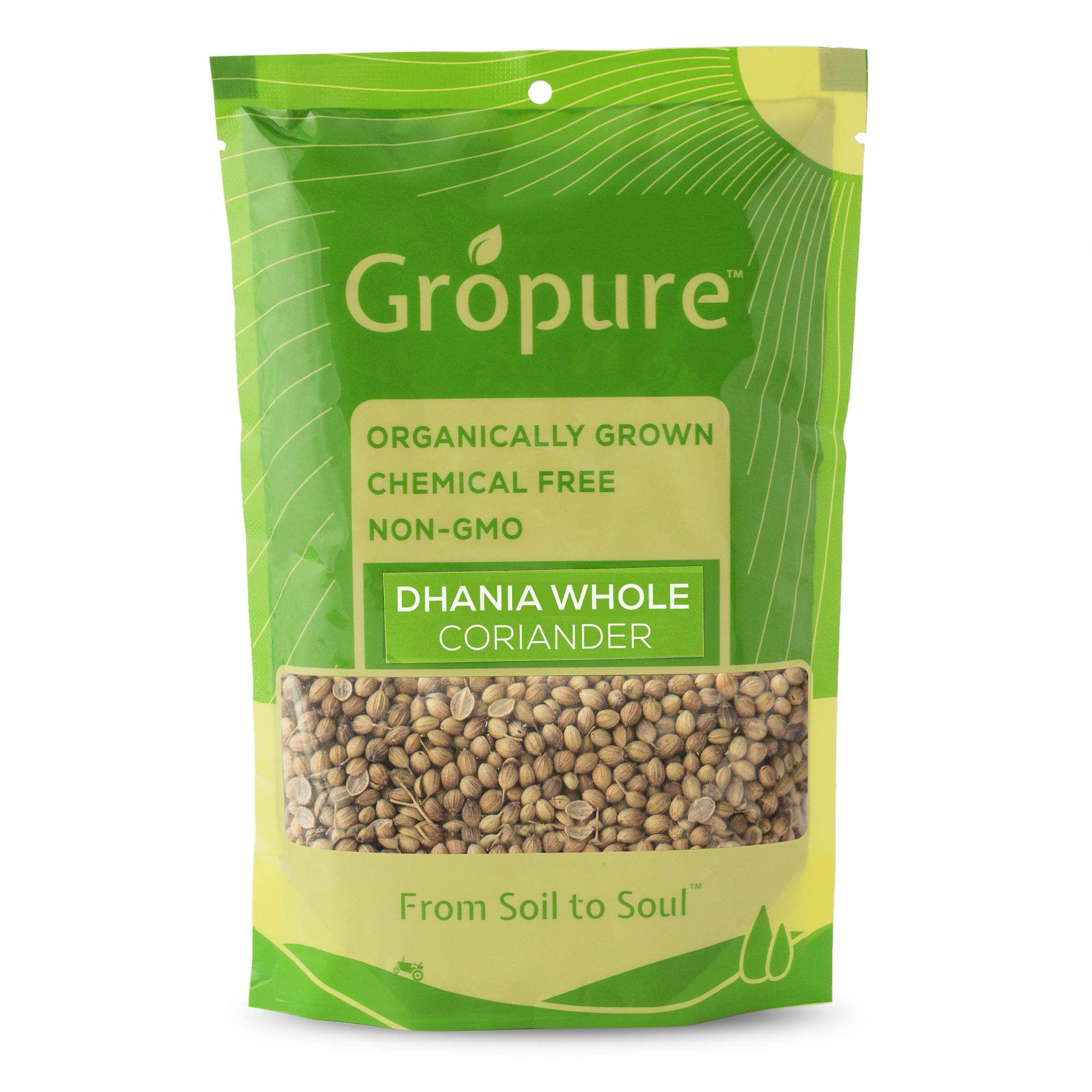 GroPure Organic Dhania Whole - 200g I Coriander Seeds I Dhania Sabut I Excellent Medicinal Properties I Instant Relief from Acidity and Indigestion I Authentic Aroma, Colour and Texture I Preservative Free I Minimal processing done after harvest and  (B085NPBGRN) Amazon Price History, Amazon Price Tracker