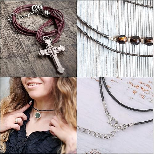 Miniatura 6 de Extremos de cable plegables de acero inoxidable 304, puntas de extremo de crimpado, tapas de extremo de cinta de cuero, puntas de cierre de joyería