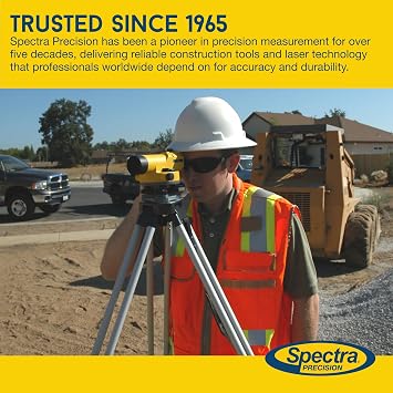 Spectra Precision AL24M Auto Level with Magnetic Dampened Compensator, 24x Magnification, Horizontal Angle Measuring