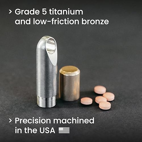 Miniatura 3 de Aerocrafted Llavero de carenado Titanio para llevar diariamente dinero en efectivo o medicamentos para viajes, fabricado en los Estados Unidos