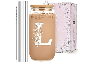 Personalized Tumbler: Initial Cups with Lids and Straws