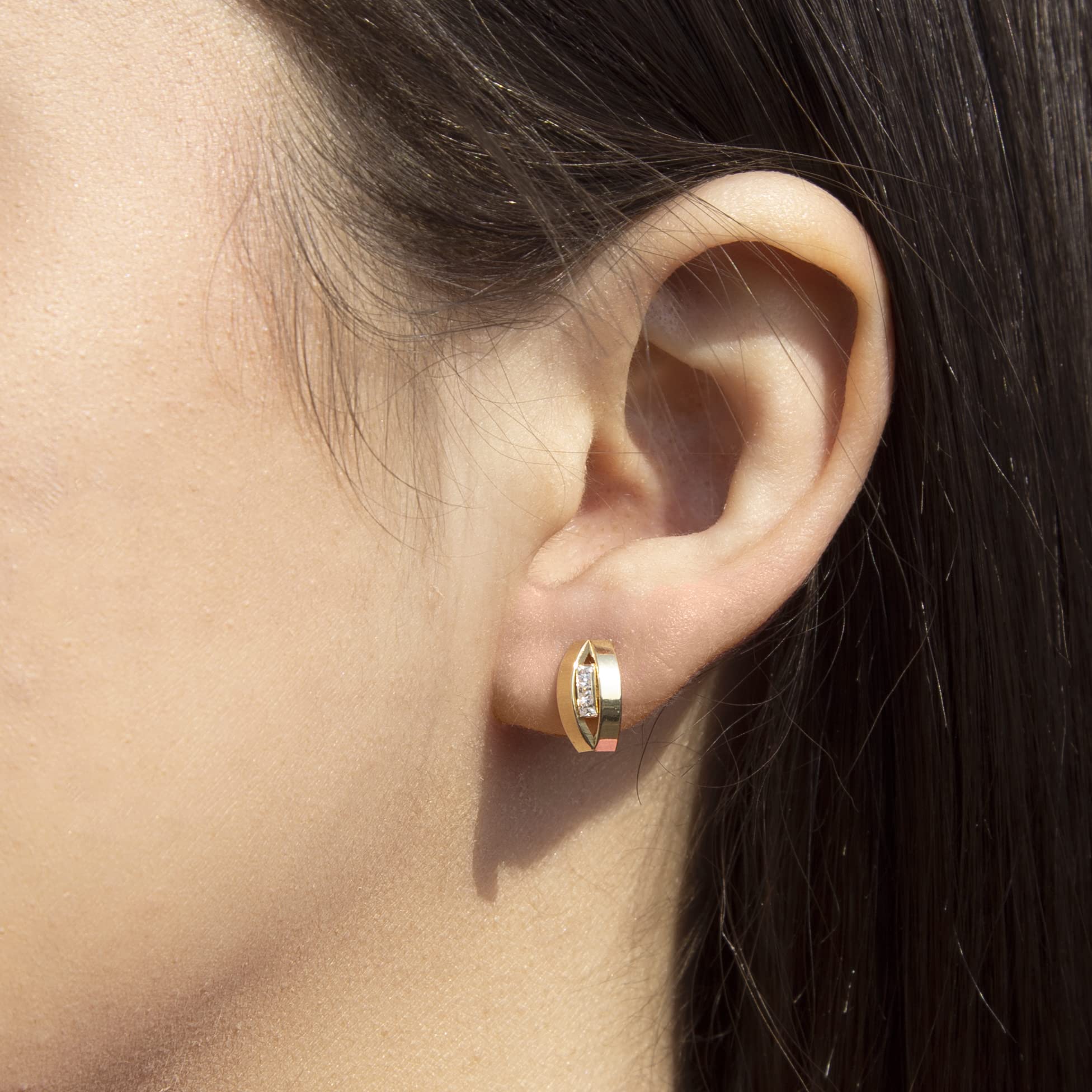 Carissima Pendientes Oro amarillo de 9 quilates Óxido de circonio, Oro amarillo, Circonia cúbica de mujer