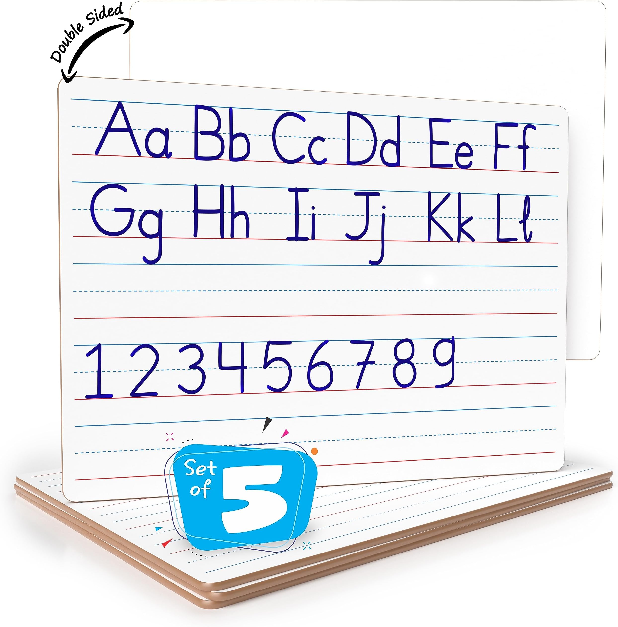 Scribbledo Double Sided Whiteboard Lined Dry Erase Board