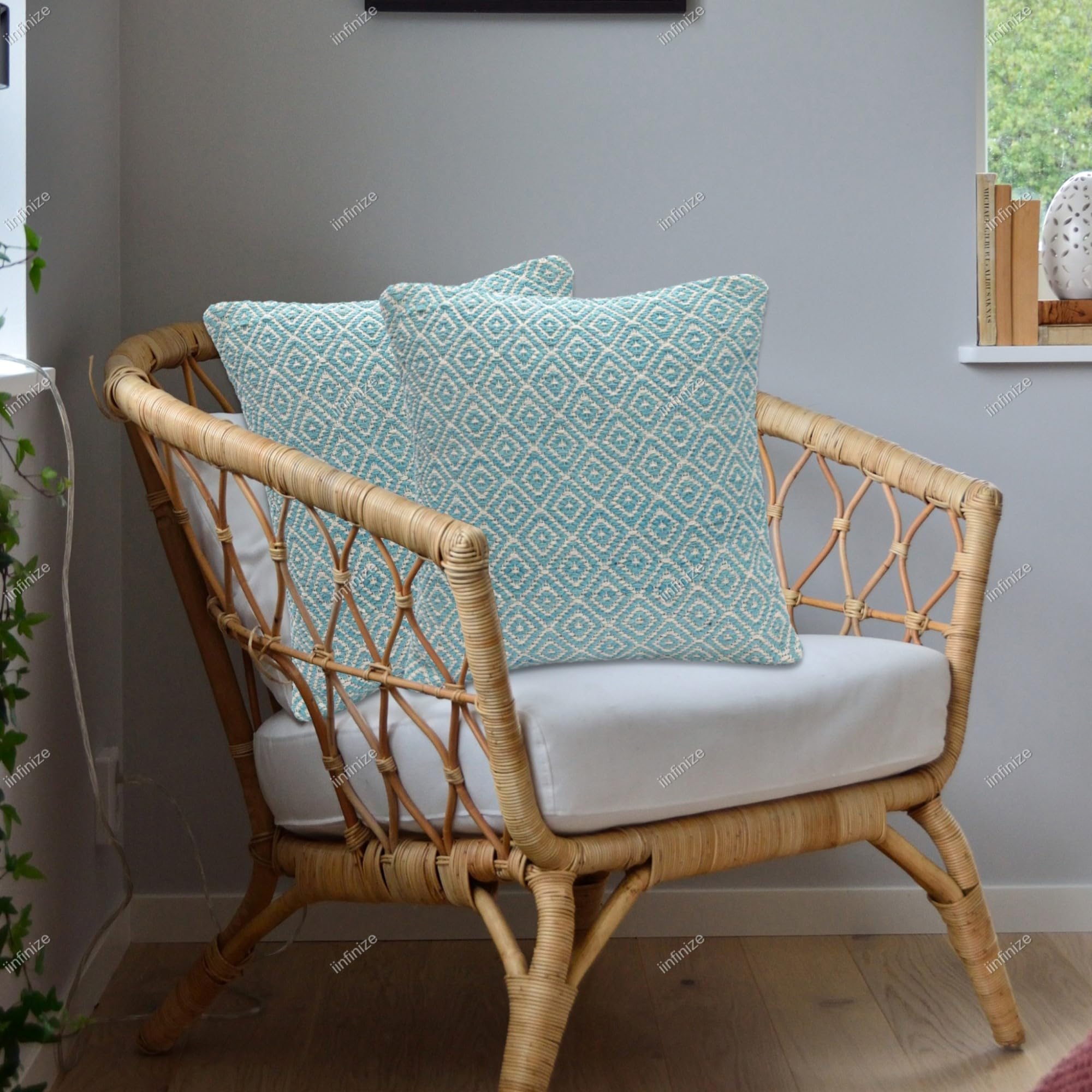 Housse de coussin Kilim haut de gamme, lot en coton indien tissé pour décoration raffinée
