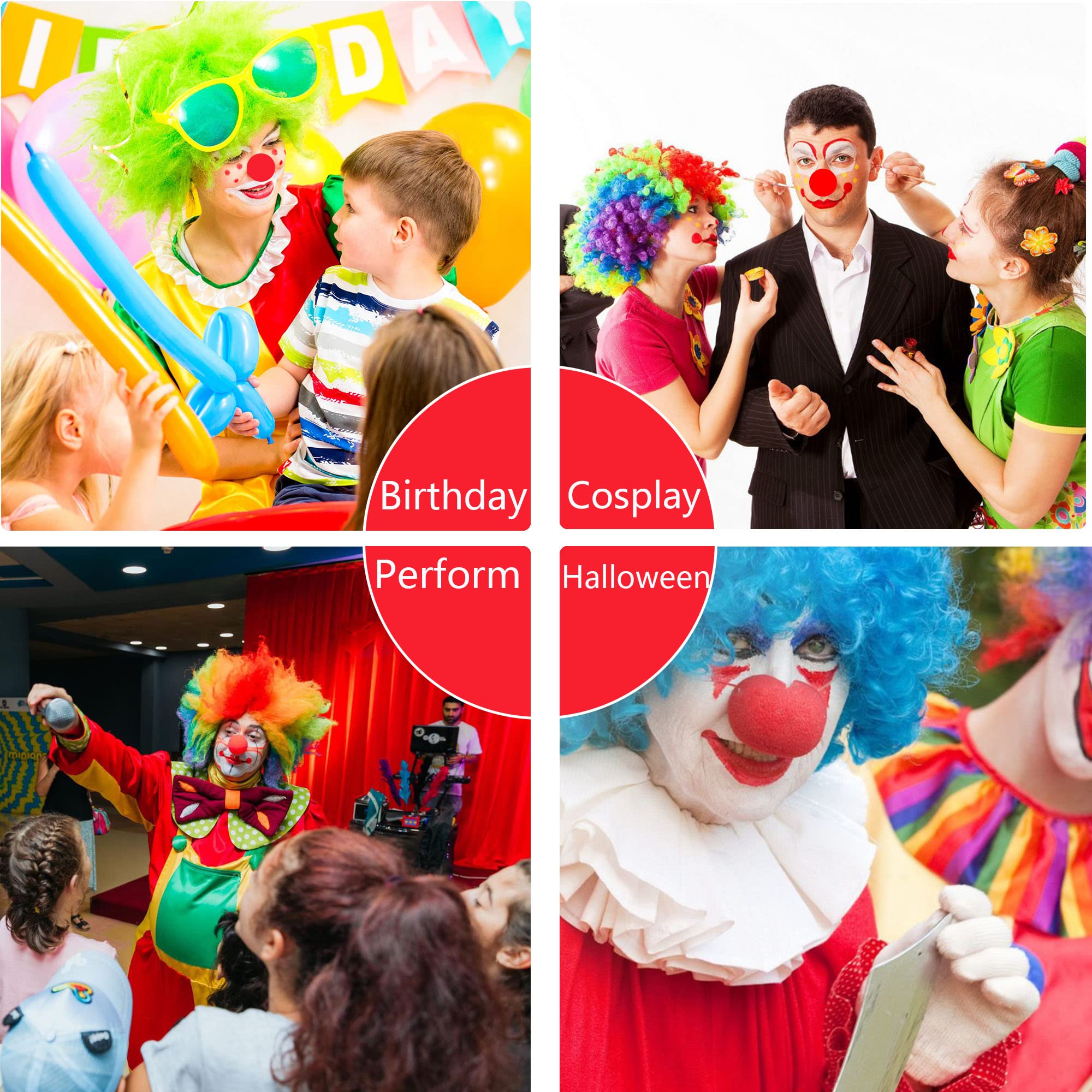 60 Pezzi Nasi Rosso di Spugna Naso da clown di schiuma Pagliaccio nose Naso da clown per Naso Cosplay per Halloween Natale Comico festa di compleanno o feste a tema (1#)