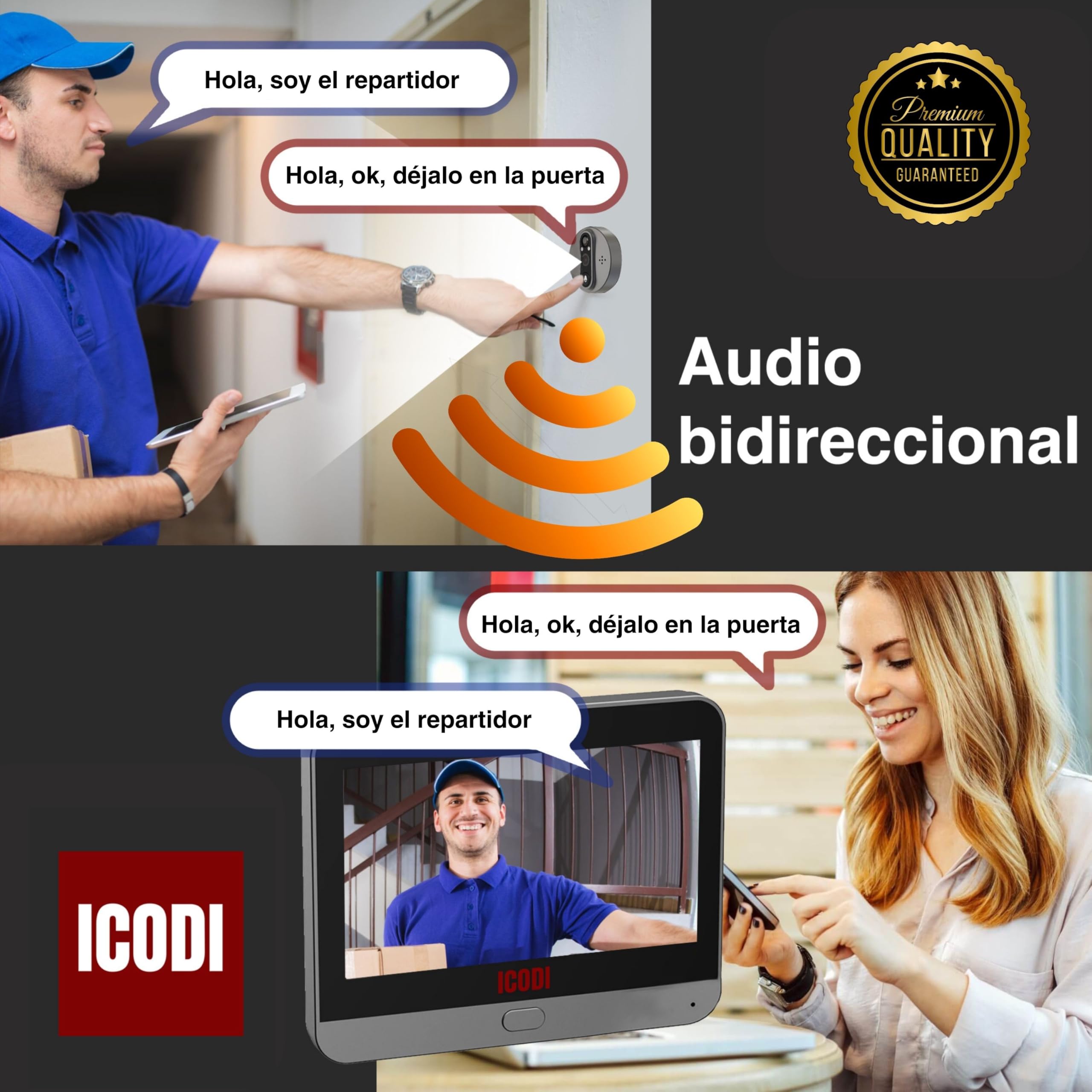 Spioncino Digitale WiFi 3MP - Schermo 4.3", Batteria 5200 MAh, Visione Notturna, Con MicroSD 32 GB - Foto 9