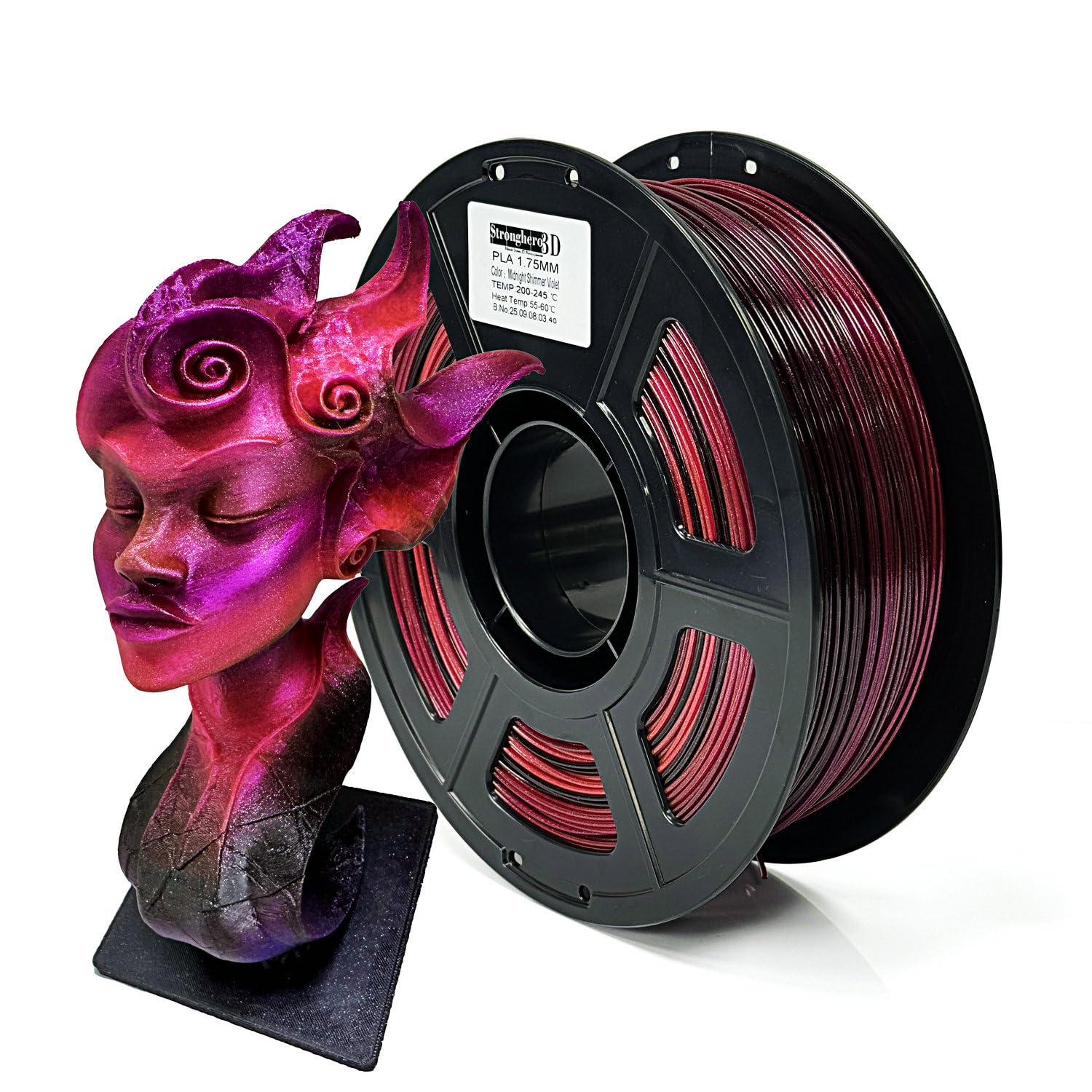 Silk Rainbow PLA Filament - Stunning Color Change Prints -16
