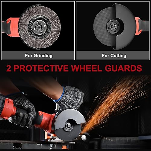 Miniatura 5 de AOBEN Amoladora angular inalámbrica de 4-12 pulgadas, herramienta de amoladora de batería de 21 V, amoladoras eléctricas eléctricas, motor sin