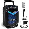 Pyle Portable Bluetooth Karaoke Machine, 1200W Rechargeable Speaker System with 38cm Subwoofer, Mic Input, Party Lights, USB SD Radio, Voice Amplifier, Singing Machine for Kids and Adults Pyle Portable Bluetooth Karaoke Machine, 1200W Rechargeable Speaker System with 38cm Subwoofer, Mic Input, Party Lights, USB SD Radio, Voice Amplifier, Singing Machine for Kids and Adults