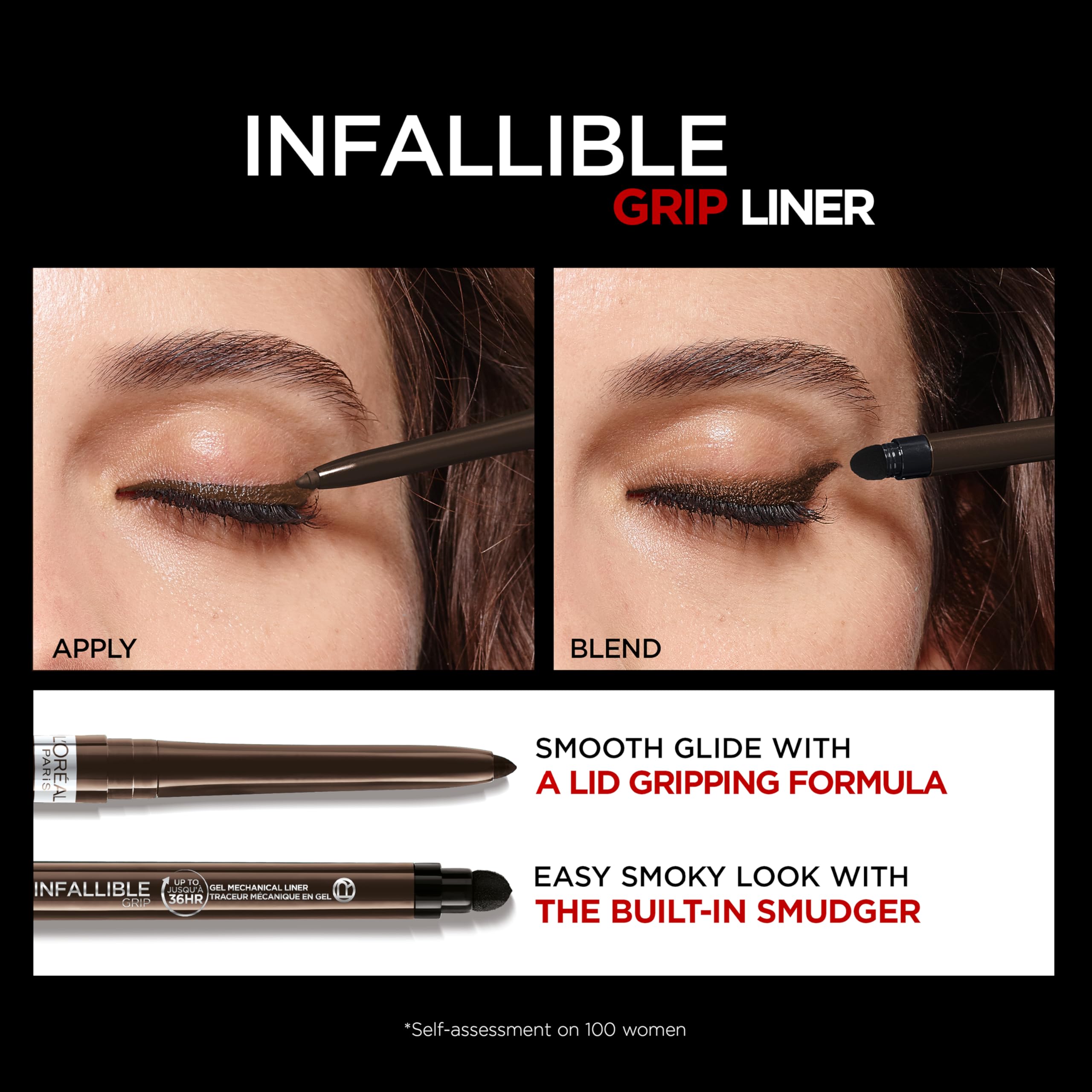 L'Oreal Infallible Grip Eyeliner Pencil - 36HR Wear -4