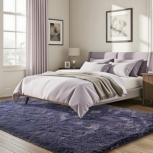 Miniatura 3 de ISEAU Alfombra de área mullida, lanuda y cómoda para interiores, dormitorio de niños, dormitorio de bebés, tapete para piso al lado de la cama, sala