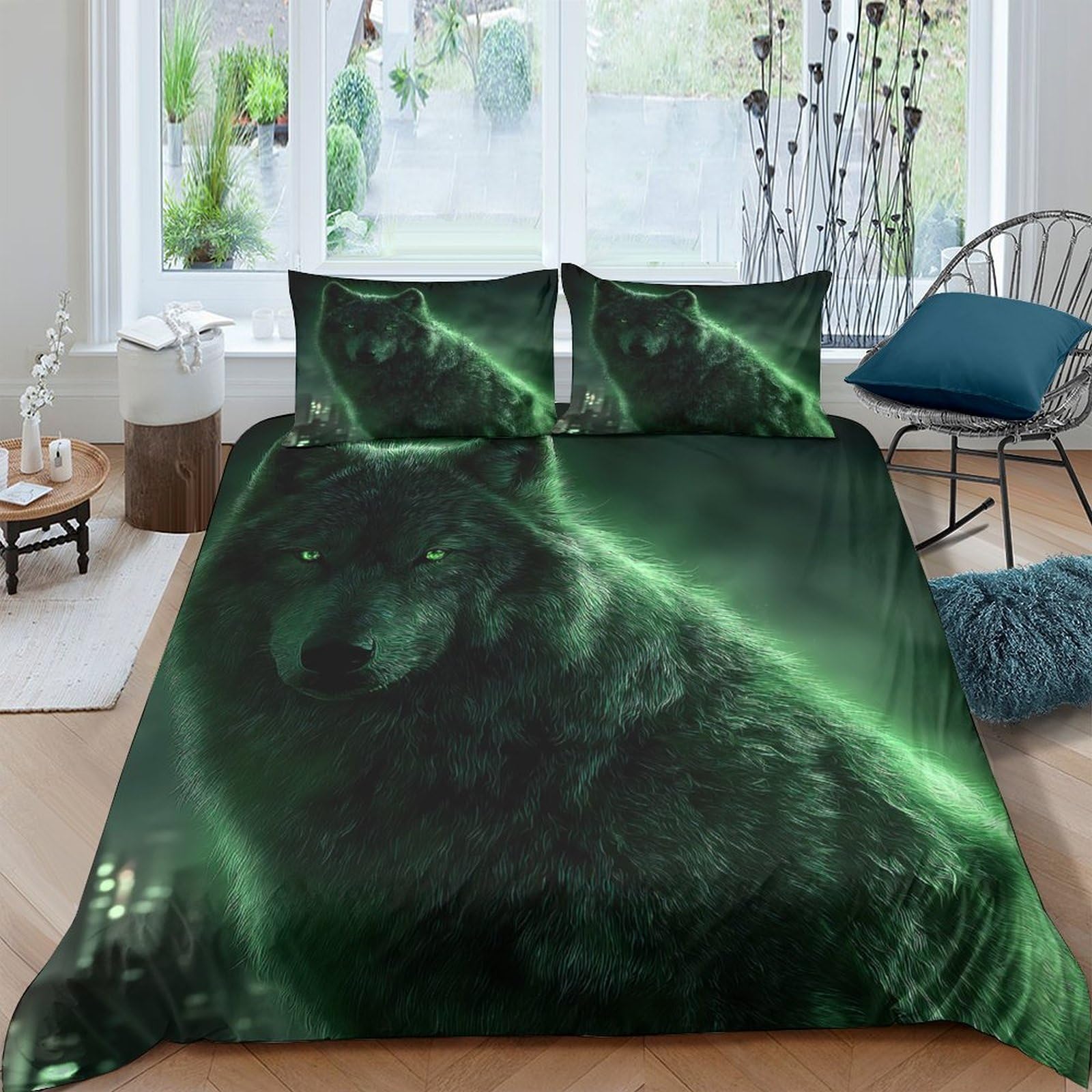 Ctjqhvkz Style-1 3D Printed Northern Lights Fitted Sheet Microfiber Soft Mattress Cover Aurora Bedroom Decor Anti-Slip Machine Washable Single（135X200cm）