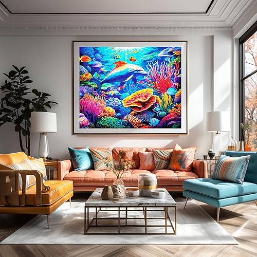 Miniatura 4 de Rompecabezas para adultos de 500 piezas, vida oceánica del mundo submarino, rompecabezas de EVERUNION para adultos y niños, rompecabezas de