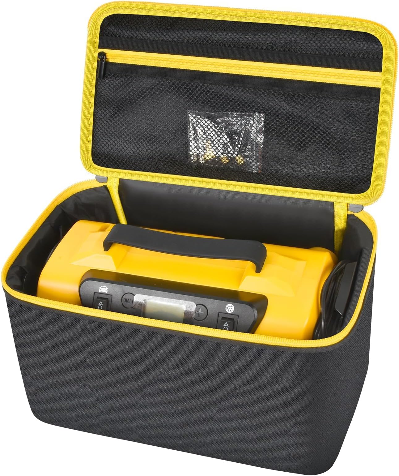 Air Compressor Storage Bag Compatible with AstroAI Tire Inflator for Car Tire Pump 150PSI 12V DC/110V AC, Air Pump Carrying Case Holder for Lighter Extension Cord and Batteries (Black)