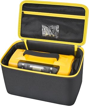 Air Compressor Storage Bag Compatible with AstroAI Tire Inflator for Car Tire Pump 150PSI 12V DC/110V AC, Air Pump Carrying Case Holder for Lighter Extension Cord and Batteries Black