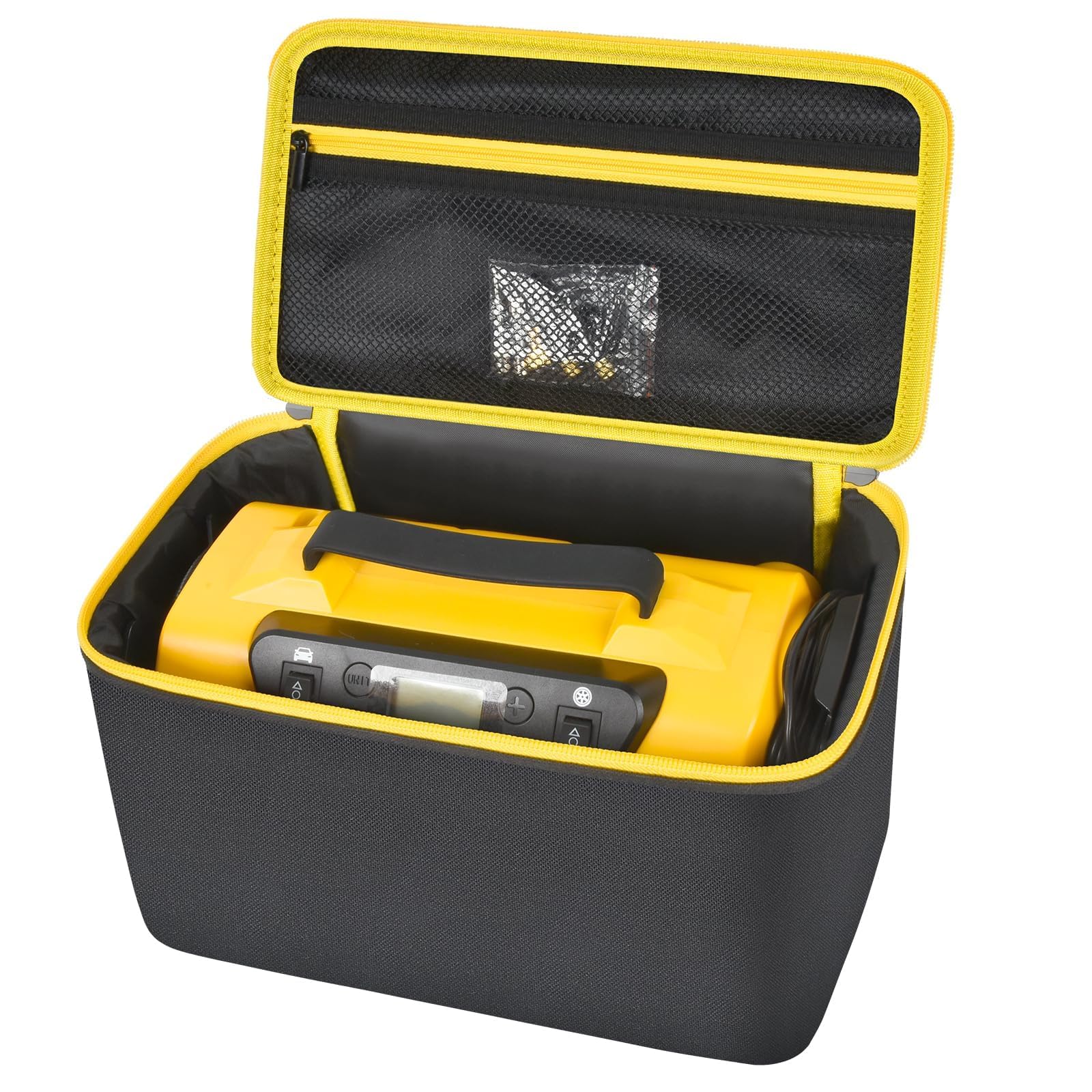 Photo 1 of Air Compressor Storage Bag Compatible with AstroAI Tire Inflator for Car Tire Pump 150PSI 12V DC/110V AC, Air Pump Carrying Case Holder for Lighter Extension Cord and Batteries (Black)