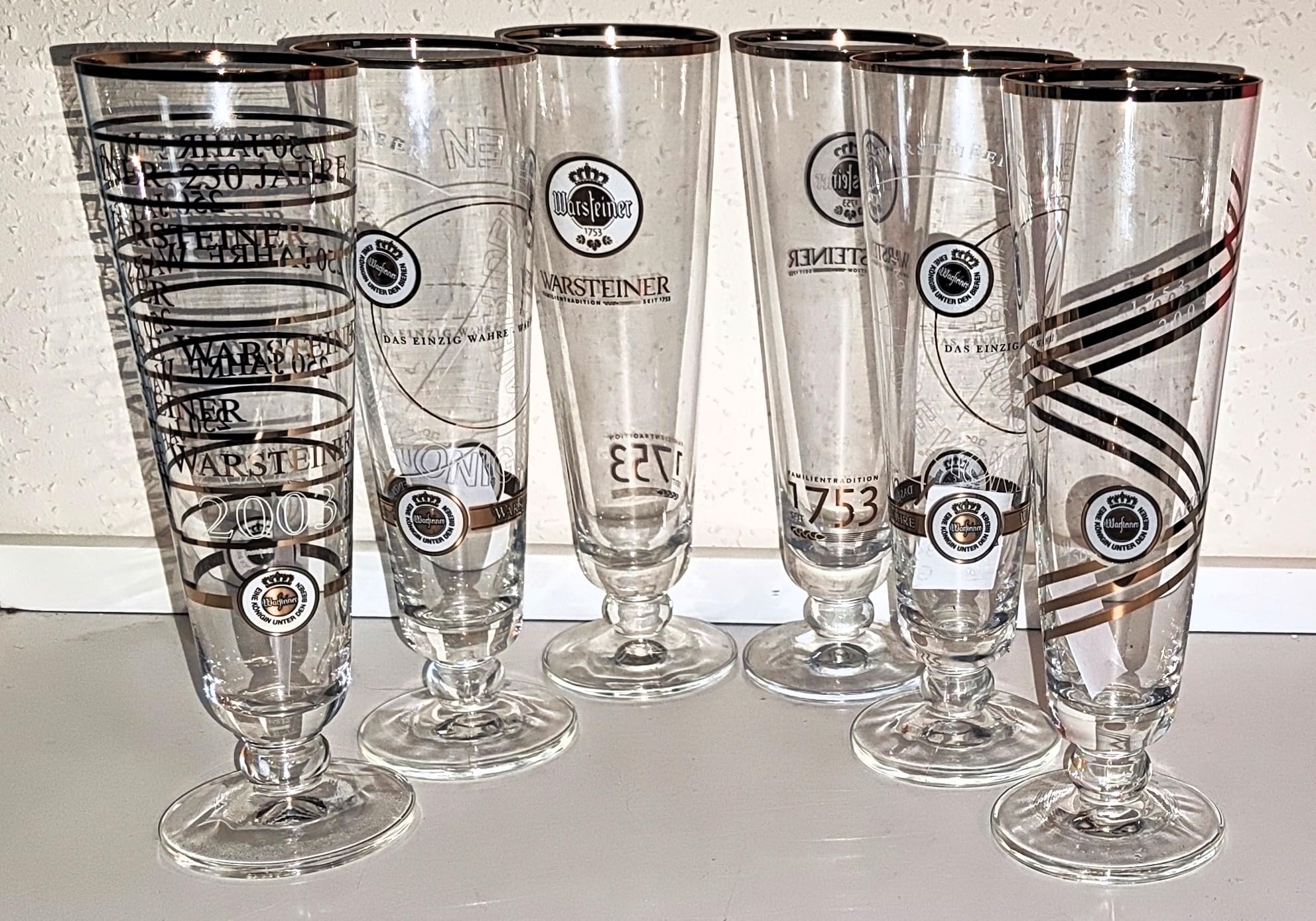 Rahm Warsteiner Tulpen / 6 x 0,2 Liter/Biergläser/Gläser/Pilsgläser/Pilsflöten