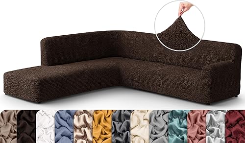 Miniatura 10 de PAULATO BY GA.I.CO. Funda de sofá modular, funda para sofá chaise en forma de L, fundas lavables para sofá esquinero, funda elástica de ajuste
