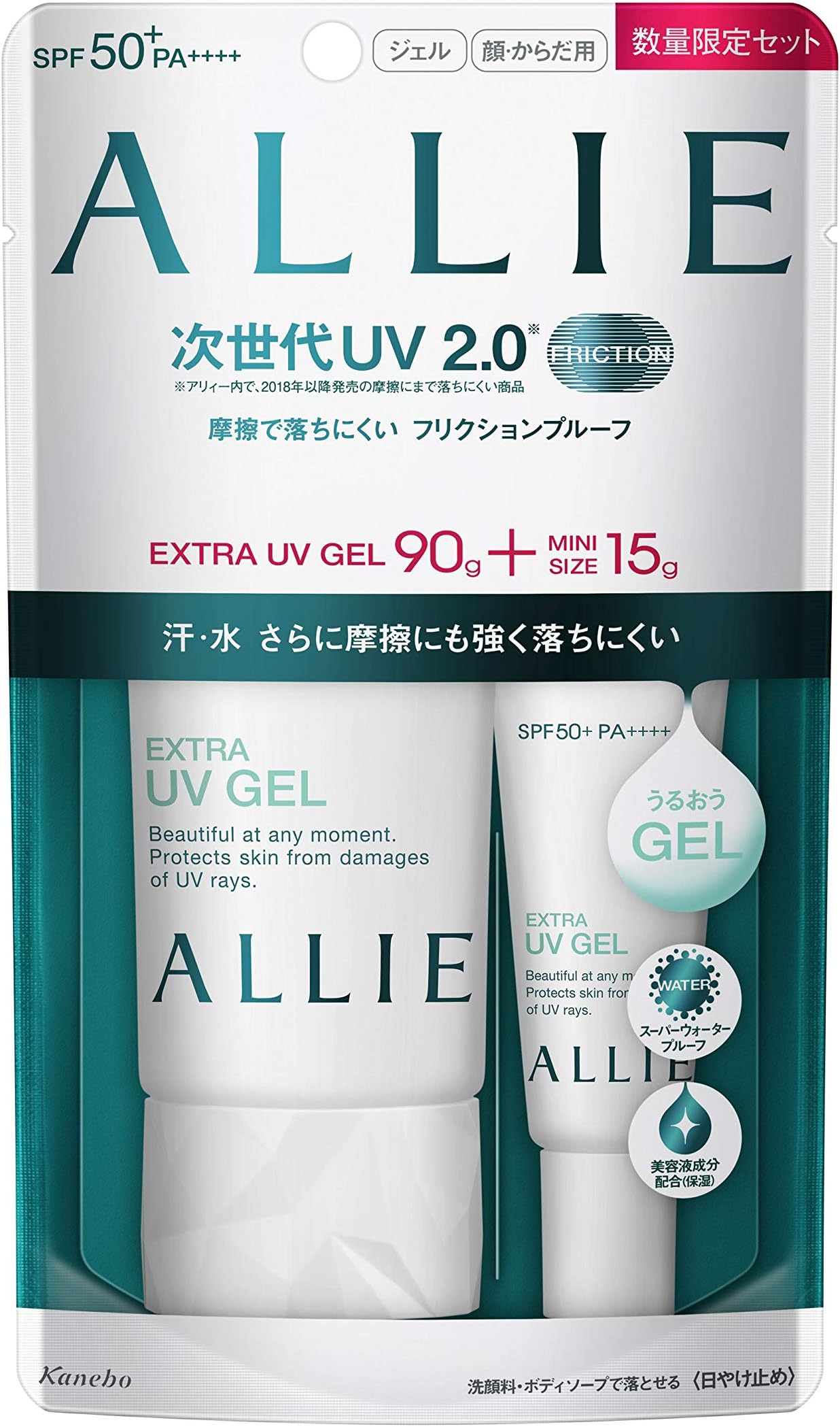 Kanebo ALLIE Extra UV Sunscreens (2.0 UV Gel 90g+15g (2019))