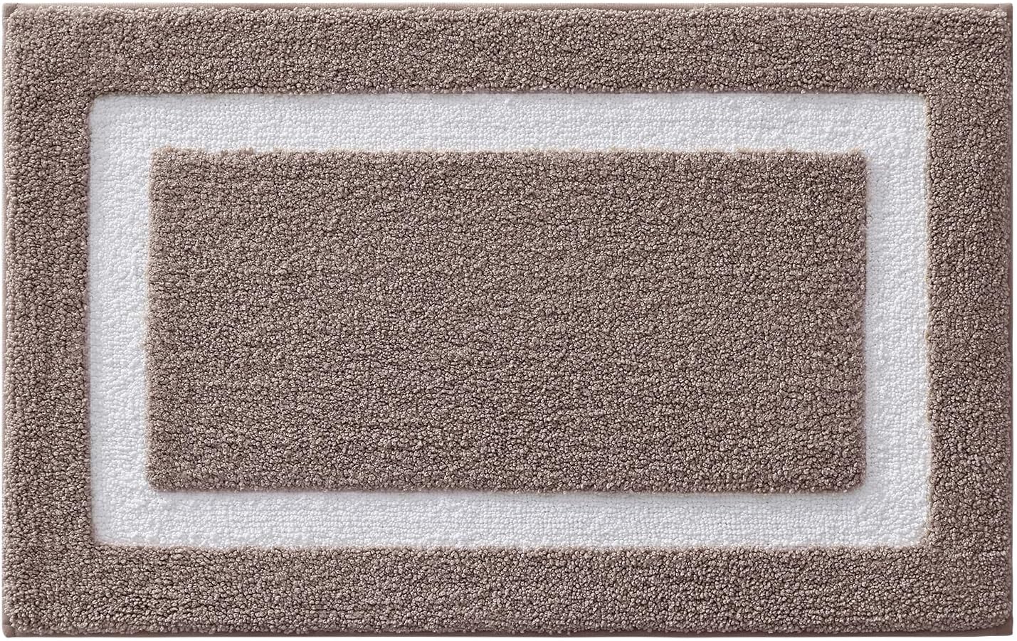 LUMI Bathroom Rug, 16x24 Non Slip Washable Bath Mat Absorbent Soft Bathmat, Fluffy Microfiber Bathroom Rugs for Floor, Shower Tub, Entryway, Beige - Image 9