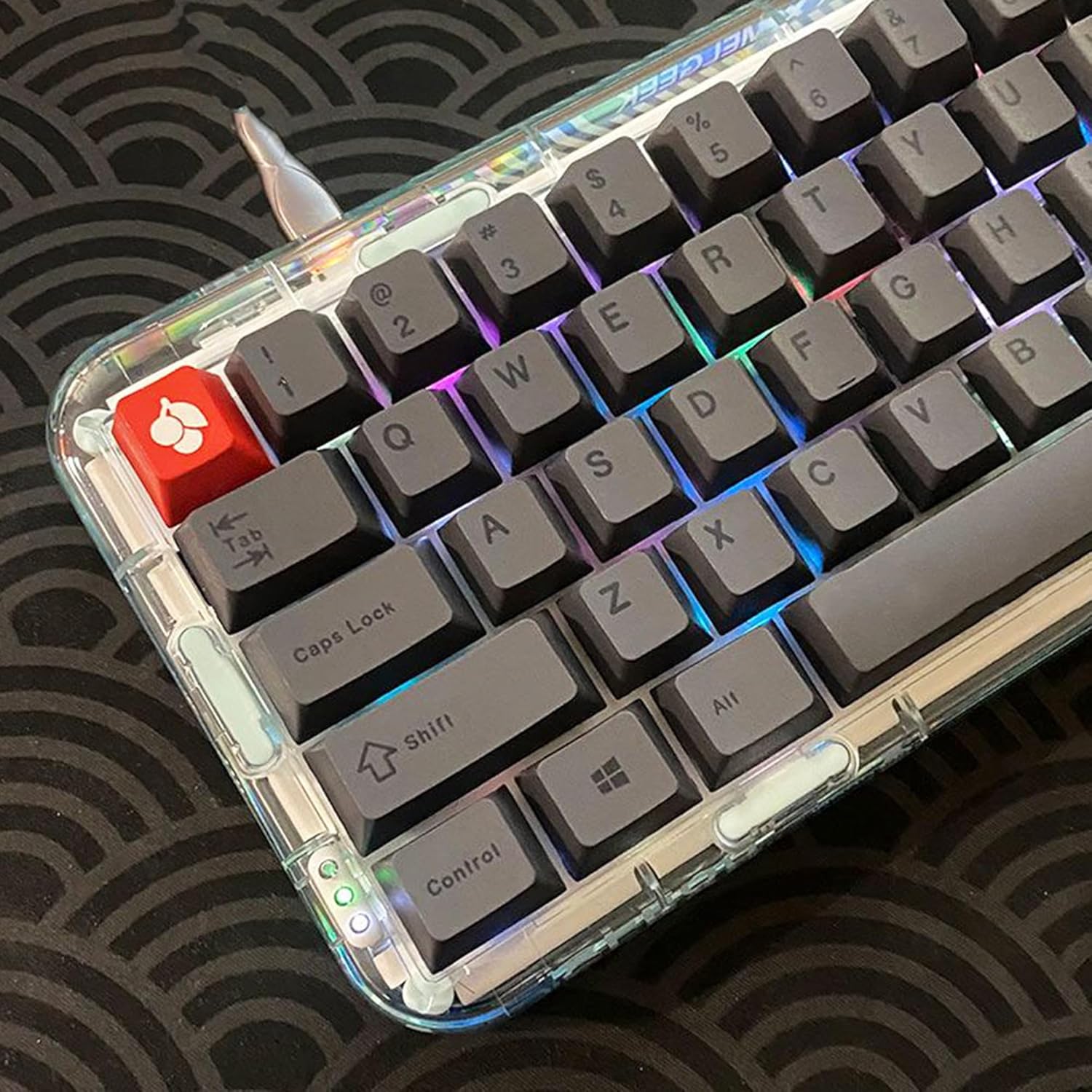 YMDK 130 Cherry Profile Thick PBT ANSI ISO CO2 Engraved Custom Keycaps for 108 104 980 87 84 61 68