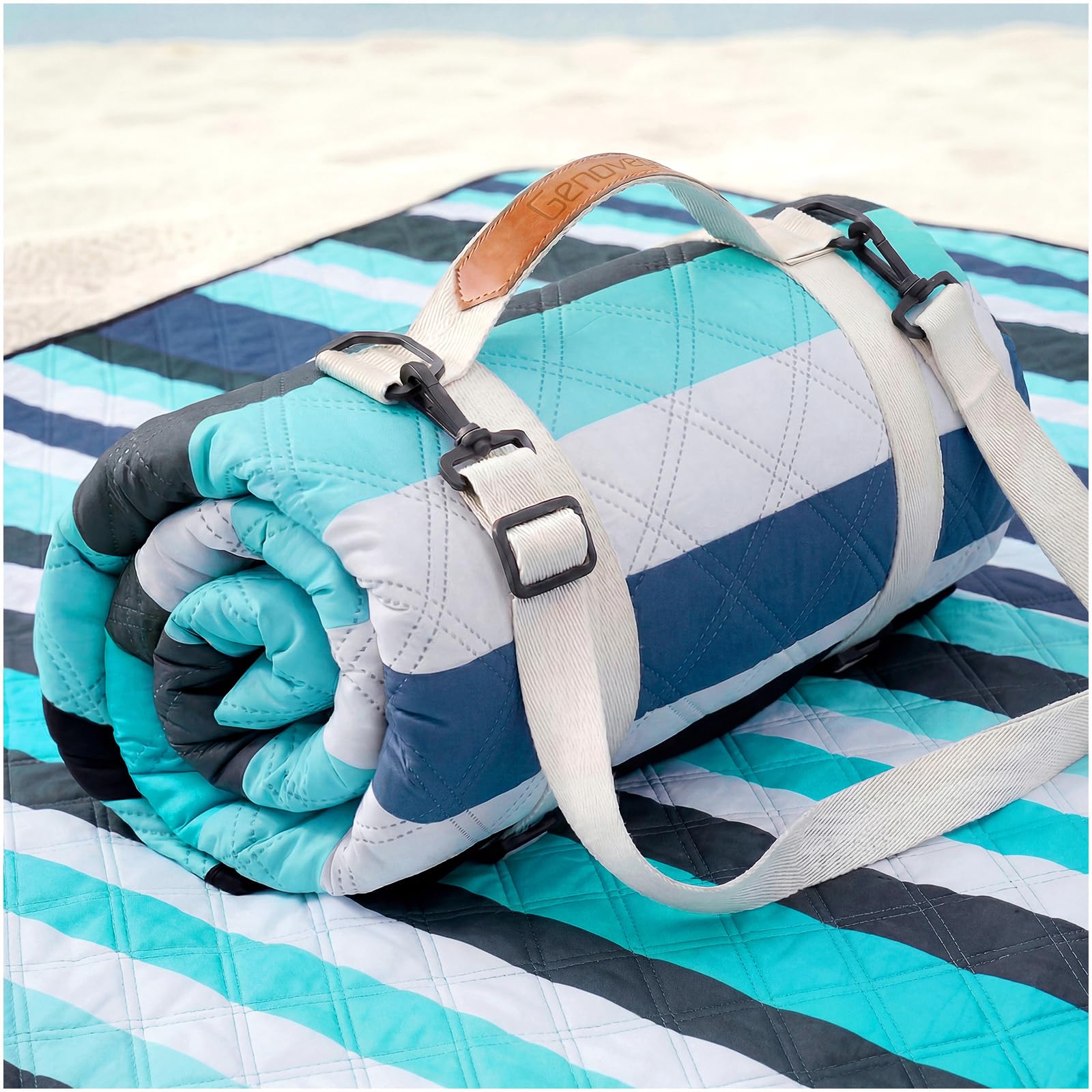 Genovega Waterproof Beach Blanket Picnic Outdoor Mat Rug Men Birthday Male Boss Coworker Gifts Teacher Friend Colleague Office Manager Supervisor Executive Assistant Inter Farewell Appreciation Cool