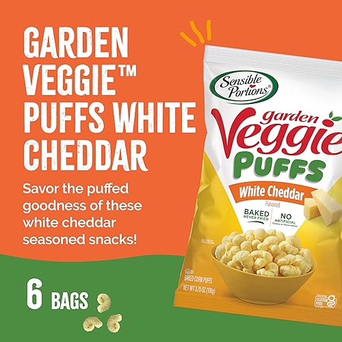 Vista 19 de Sensible Portions Garden Veggie Puffs, Screamin' caliente, 3.75 oz (paquete de 6)