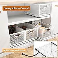 Vista 3 de StorageWorks Organizador de armario extraíble, organizadores debajo del fregadero y estante de almacenamiento, cajones de gabinete deslizantes