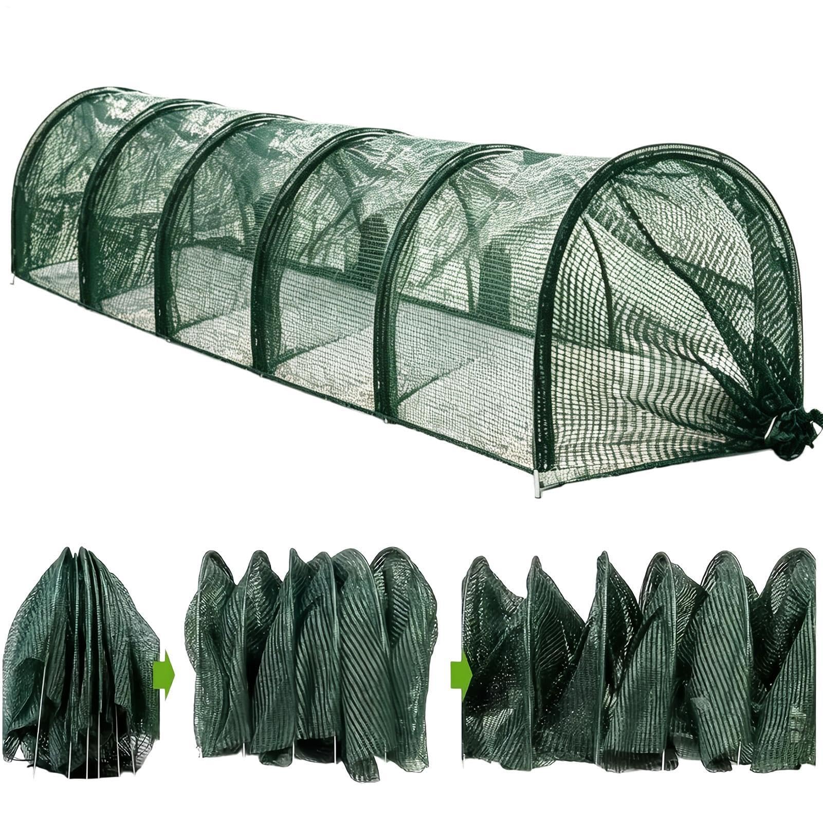Tunnel Galline - Recinto Flessibile Portatile Pollaio Giardino | Tana Galline Tunnel | Estensione Pieghevole Sicura per Anatre Oche Conigli Quaglie Piccoli Animali
