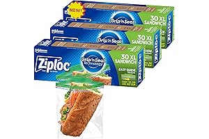 XL Grip 'n Seal Sandwich Ziplock Bags for On-the-Go Freshness