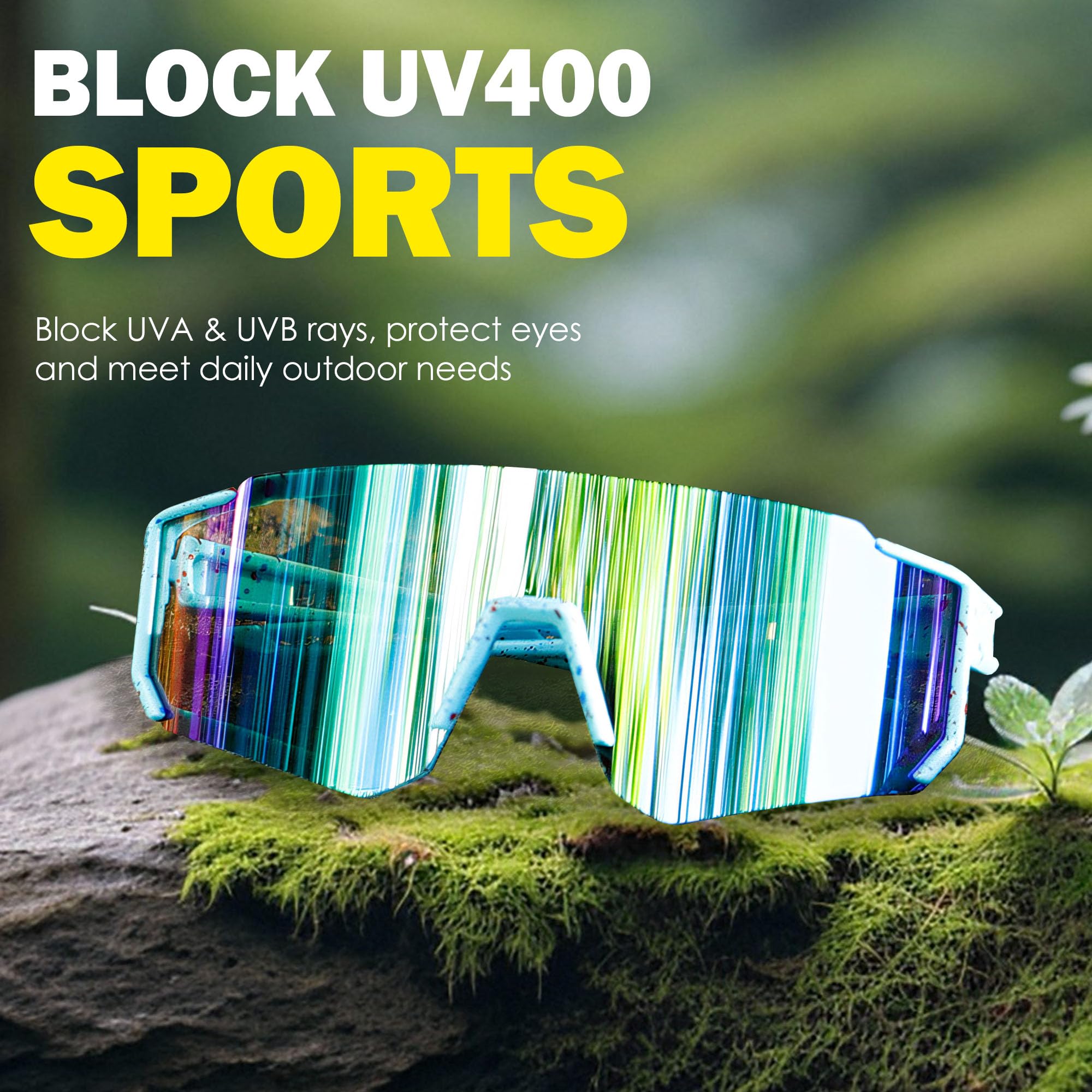Lunette de Cyclisme Enfant UV400 Protection Moto Course Ski Baseball