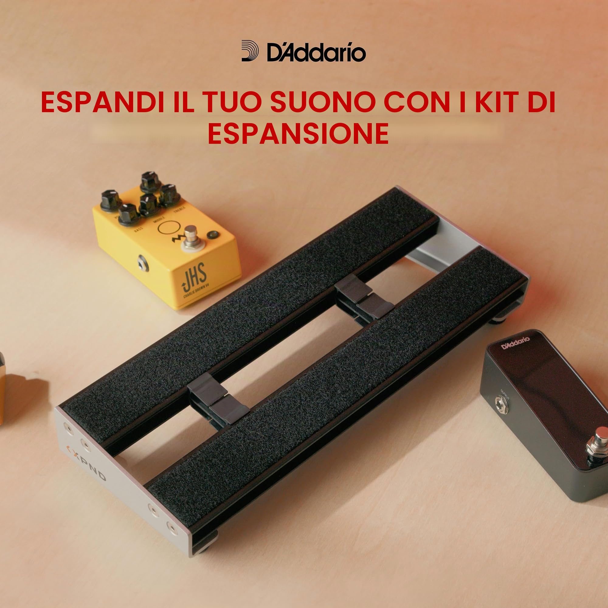D'Addario XPND Core Pedalboard - Pedaliera per Chitarra a Doppia Fila Grande - Robusta e Leggera