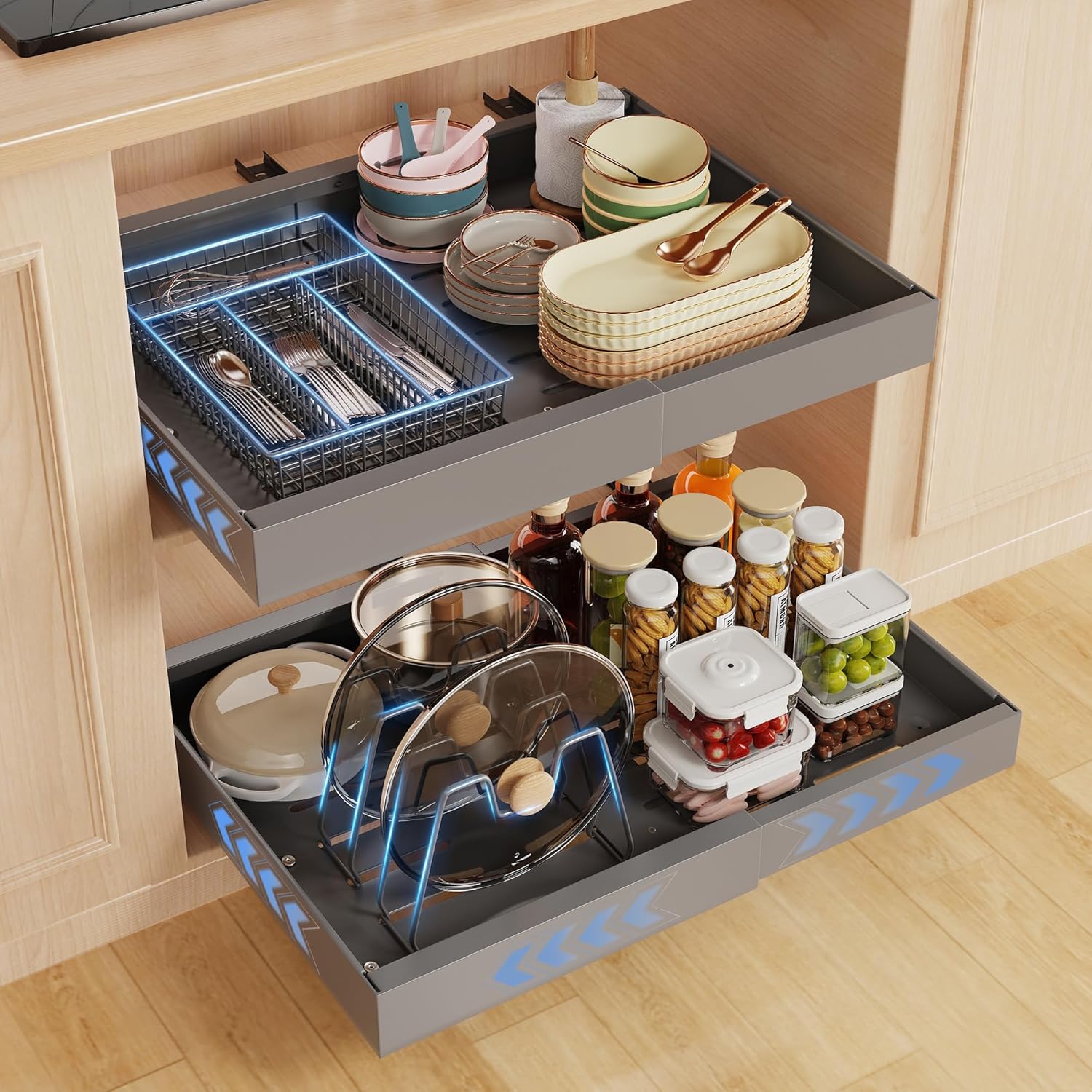 Jifvrnk Pull Out Organizer, Expandable (12.6"20.87