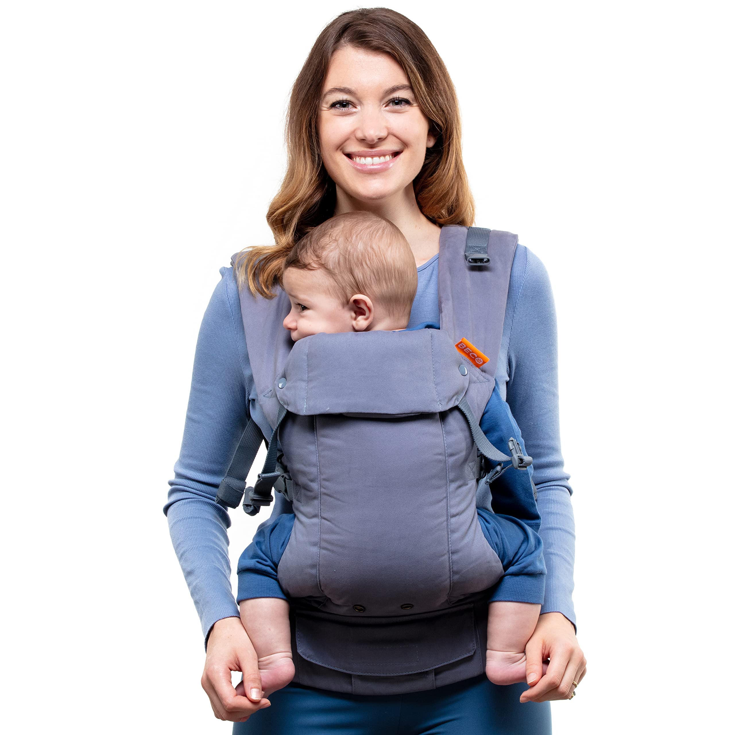 Beco Gemini Portabebés Ergonómico Recién Nacido, 3-16 kg, Gris Clásico | 4 Posiciones Ergonómicas: cara a ti, cara al mundo, cadera y espalda, Asiento Ajustable, certificado Sano para las Caderas.