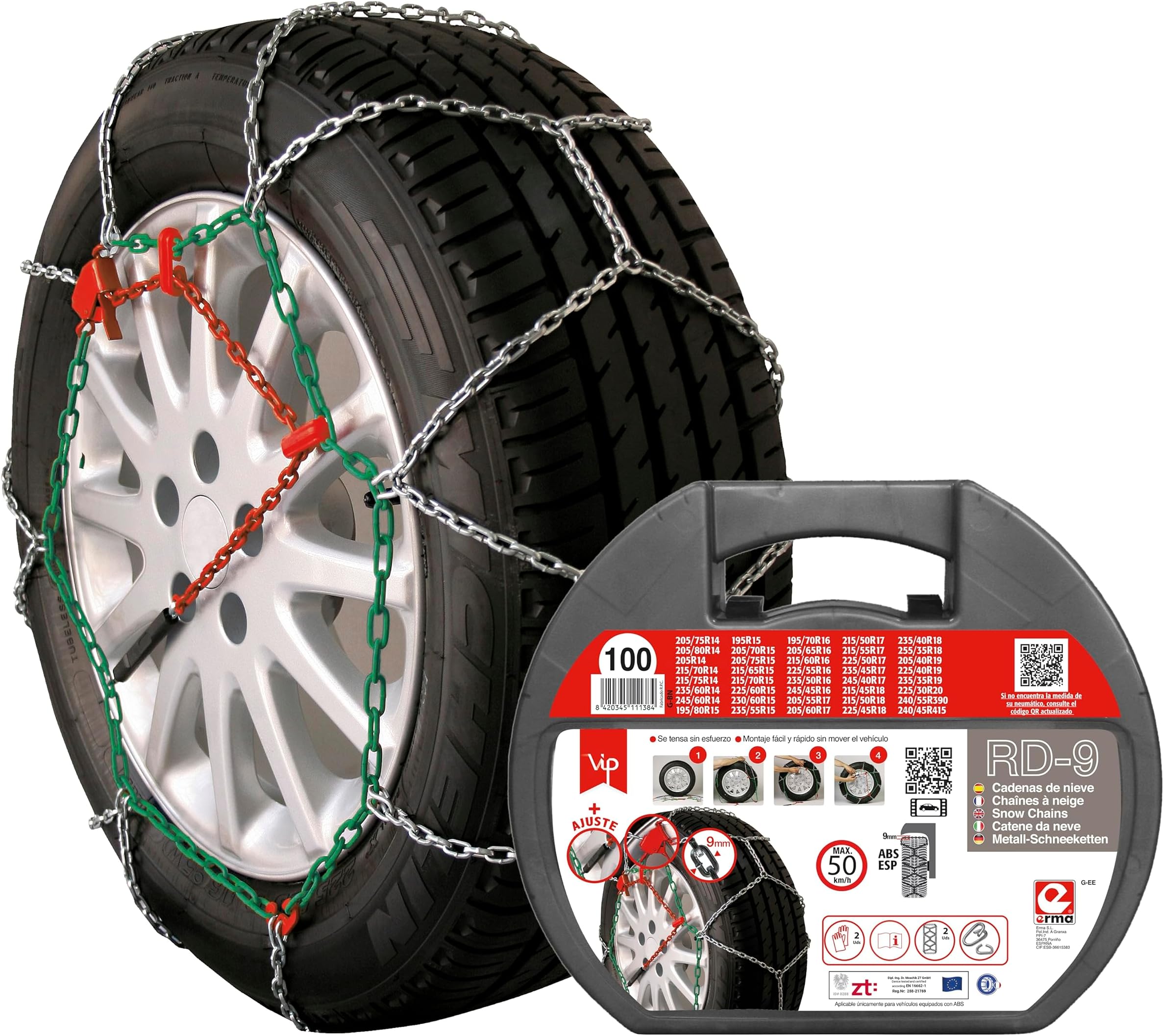 RD9 - Metal Snow Chains mm Size 100