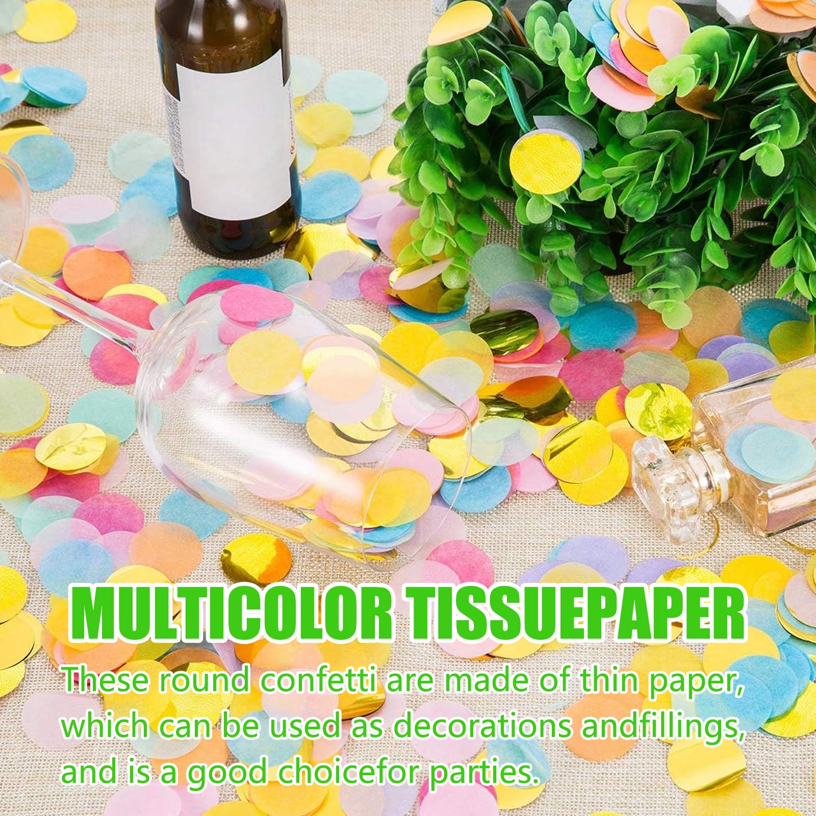12000 Coriandoli Di Compleanno E Feste - 7 Colori Pastello Oro, Rosa, Blu, Verde Per Matrimoni, Addii Al Nubilato E Baby Shower - 2