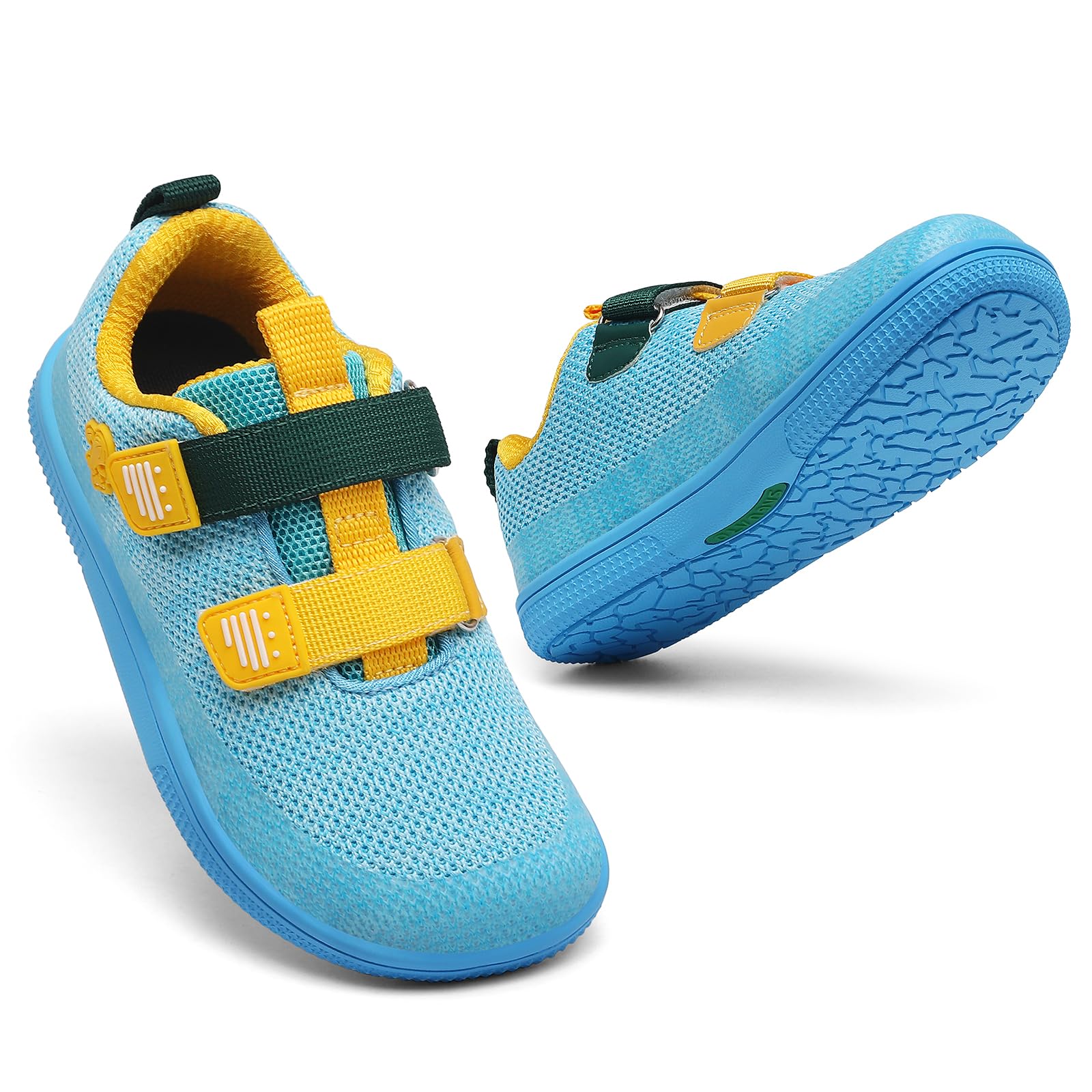 SAGUARO Zapatos Barefoot para niños, Cierre de Gancho y Bucle y Puntera Ancha, Zapatos Infantiles Casuales para el día a día y el Colegio, Gr.25-36