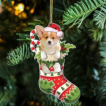 Corgi christmas tree topper Clearance