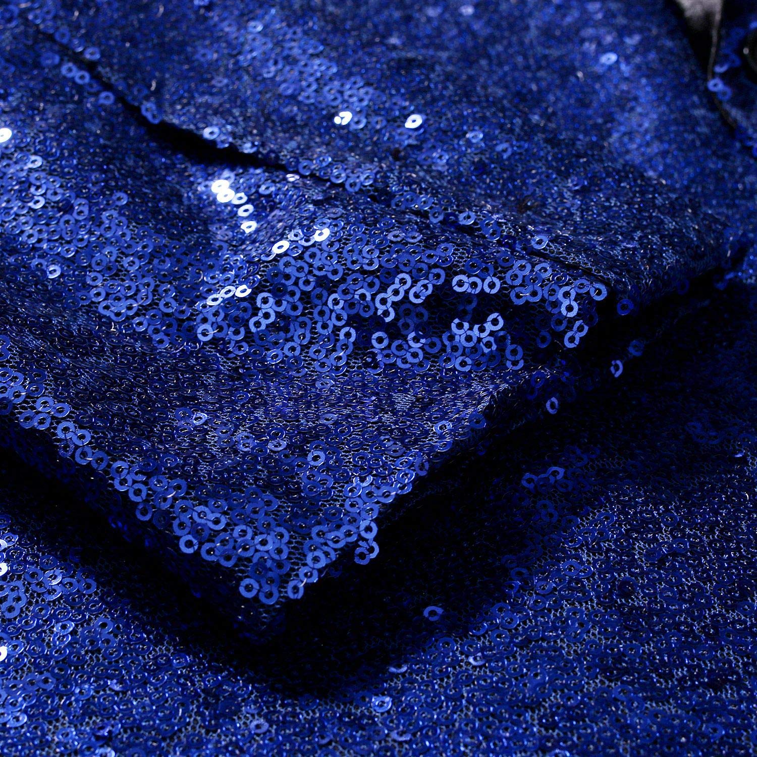 YULUOSHA Giacca da uomo slim fit blazer scialle risvolto paillettes giacca da ballo un bottone casual cappotto matrimonio ballo smoking