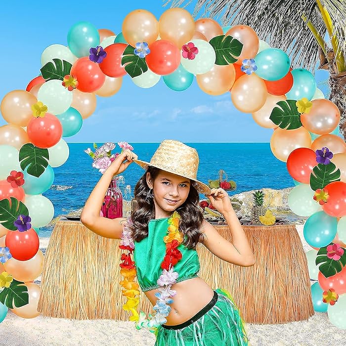 Buy 128Pcs Tropical Balloon Arch Garland Kit Hawaii Luau Balloon Arch